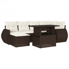 Garden Sofa Set Brown