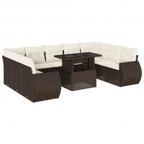 Garden Sofa Set Brown