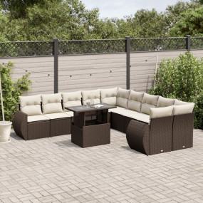 Garden Sofa Set Brown PE rattan Large Modular Garden So...