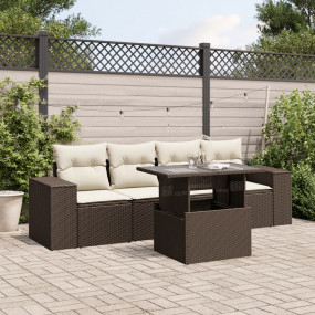 Garden Sofa Set Brown