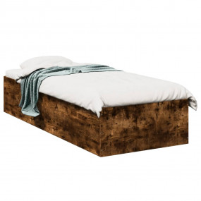Bed Frame Smoked oak Engineered wood, Plywood Twin Bed ...