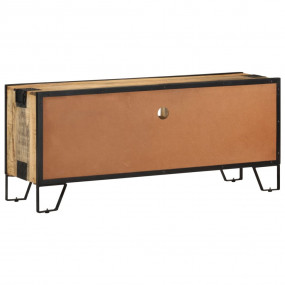 TV Cabinet Natural Mango Wood, Black