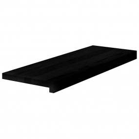 Stair Tread Set of 4 Dark Brown Solid Oak Wood
