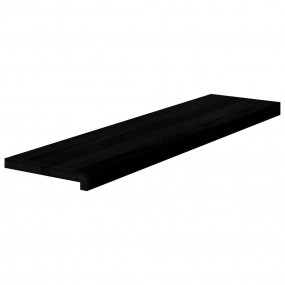 Stair Tread Set of 8 Dark Brown Solid Wood Oak