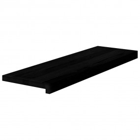 Stair Tread Set of 8 Dark Brown Solid Oak Wood