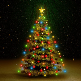 Tree Light Colorful PVC Medium Christmas Tree Lights