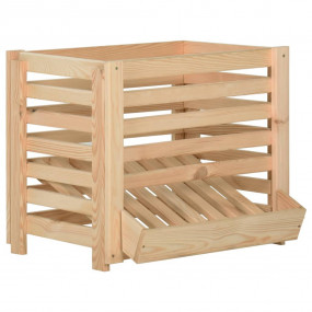 Potato Box Natural Wood Solid Pinewood Medium Stackable
