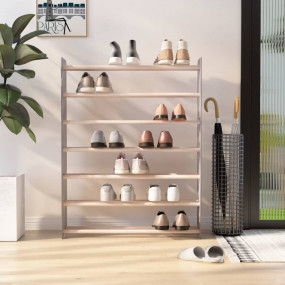 Shoe Rack Grey Engineered wood Large Shoe Rack Rectangu...