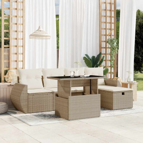Garden Sofa Set Beige, Cream White