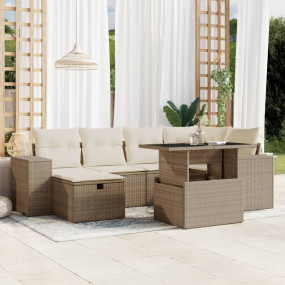 Garden Sofa Set Beige, Cream White