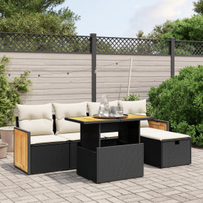 Garden Sofa Set Black