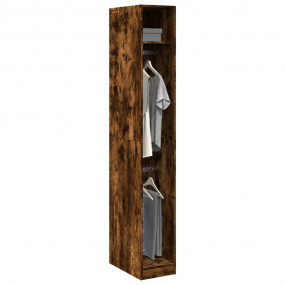 Wardrobe Smoked Oak Engineered Wood Compact Wardrobe