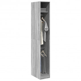 Wardrobe Grey Sonoma Engineered wood Compact Wardrobe
