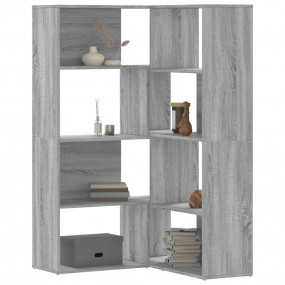 Corner Bookcase Grey Sonoma Engineered Wood 55.1 x 33.5...