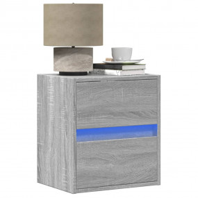 Wall-mounted Bedside Cabinet Set of 2 Grey Sonoma Engin...