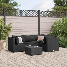 Patio Lounge Set Black