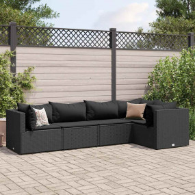 Patio Lounge Set Black