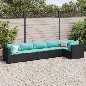 Patio Lounge Set Black