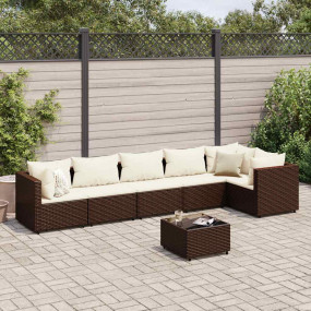 Patio Lounge Set Brown