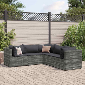 Patio Lounge Set Grey, Anthracite