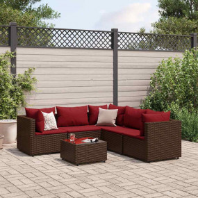 Patio Lounge Set Brown