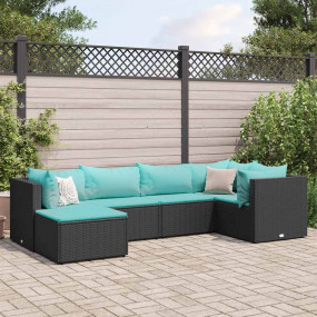 Patio Lounge Set Black