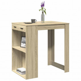 Bar Table Sonoma Oak Engineered Wood Tall Bar Table Rec...