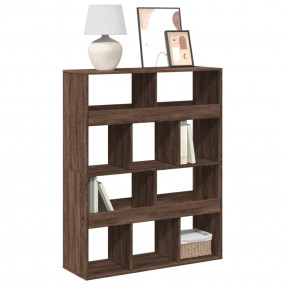 Bookcase Brown Oak Engineered Wood Medium Bookcase Rect...