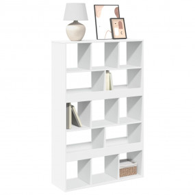 Bookcase White Engineered Wood Large Bookcase Rectangul...
