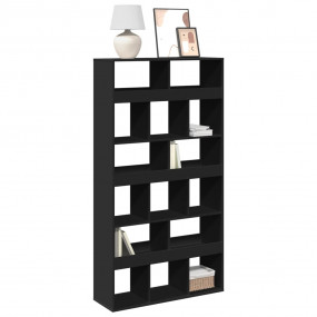 Bookcase Black Engineered wood Tall Bookcase Rectangula...