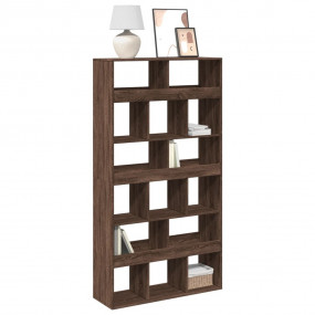 Bookcase Brown oak Engineered wood 39.4 x 13.0 x 73.8 i...
