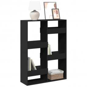Bookcase Black Engineered wood Medium Bookcase Rectangu...