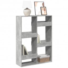 Bookcase Concrete Grey Engineered Wood Medium Bookcase