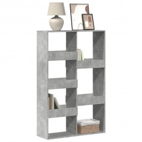 Bookcase Concrete Grey Engineered Wood Medium Bookcase