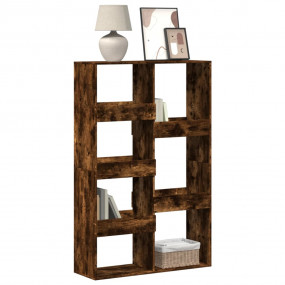 Bookcase Smoked oak Engineered Wood 39.4x13.0x61.2 in B...