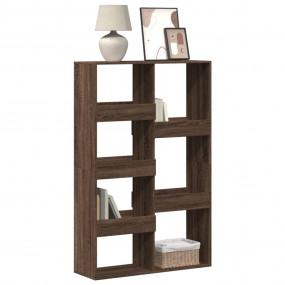 Bookcase Brown Oak Engineered Wood Large Modern Sleek