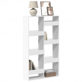 Bookcase White Engineered Wood Large Bookcase Rectangul...