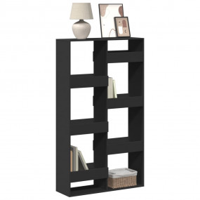Bookcase Black Engineered Wood Bookcase Rectangular Mod...