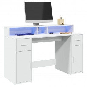 Desk White Engineered wood Large Desk Rectangular Moder...