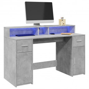 Desk Concrete grey Engineered wood Standard Desk Rectan...