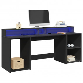 Desk Black Engineered wood Large Computer Desk Rectangu...