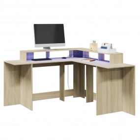 Desk Sonoma oak Engineered wood Large Corner Desk Moder...