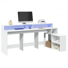 Desk White Engineered wood Large Desk Rectangular Moder...