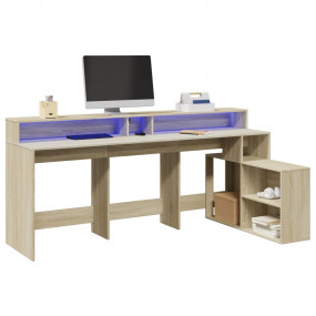 Desk Sonoma Oak Engineered wood Large Desk Rectangular ...