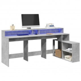 Desk Concrete grey Engineered wood Large Desk Rectangul...