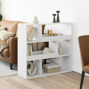 Room Divider White Engineered Wood 39.4 in x 13.0 in x ...