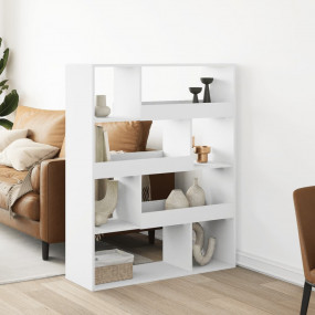 Room Divider White Engineered Wood Medium Room Divider