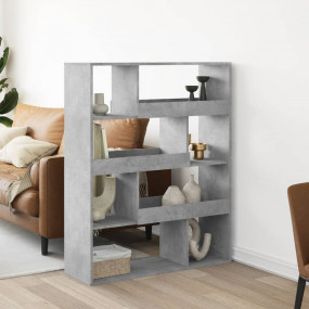 Room Divider Concrete Grey Engineered Wood Medium Sleek