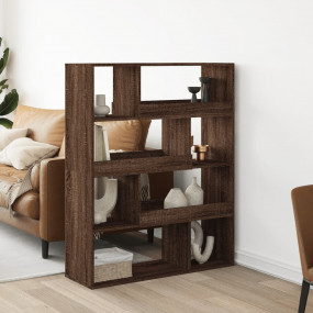 Room Divider Brown Oak Engineered Wood Room Divider Rec...