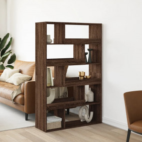 Room Divider Brown oak Engineered wood 39.4x13.0x61.6 i...